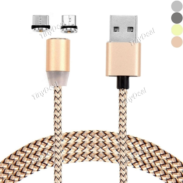 Type-C Micro USB 2-in-1 Magnetic High Speed Quick Charge Cable for Android Smartphones