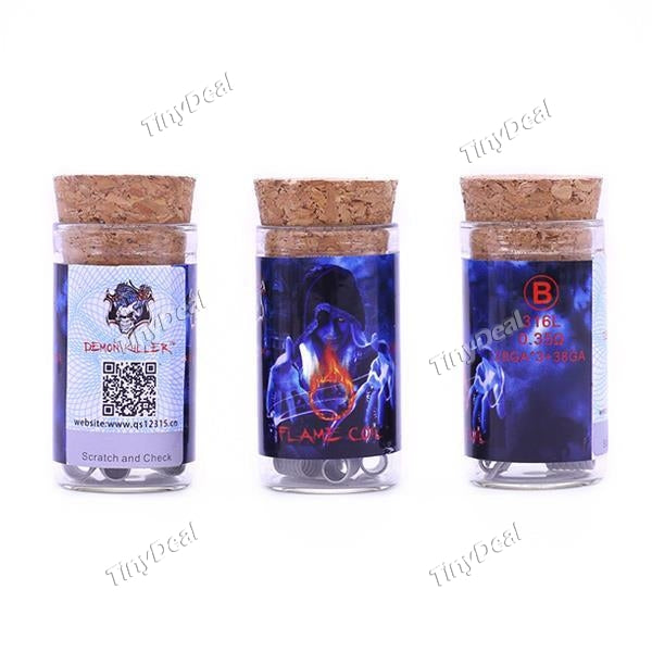 6 x Authentic Demon Killer Pre-built 0.35ohm Flame Coil Wire for RTA RDA RBA Coil Building