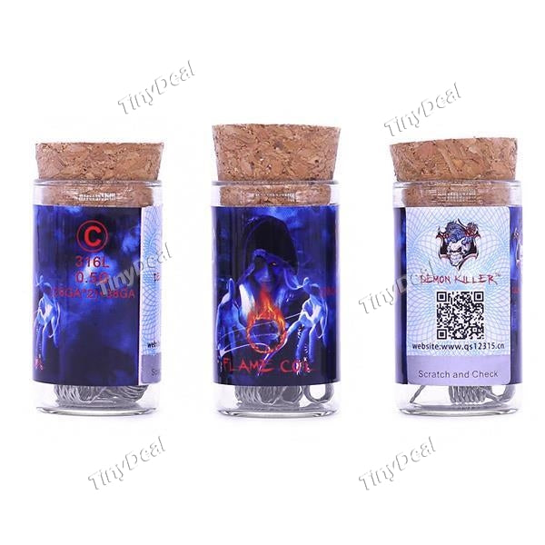 6 x Authentic Demon Killer Pre-built 0.5ohm Flame Coil Wire for RTA RDA RBA Coil Building