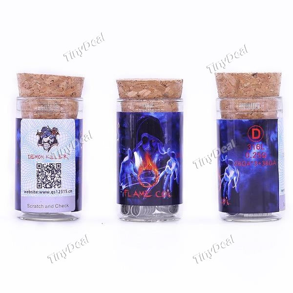 6 x Authentic Demon Killer Pre-built 0.25ohm Flame Coil Wire for RTA RDA RBA Coil Building