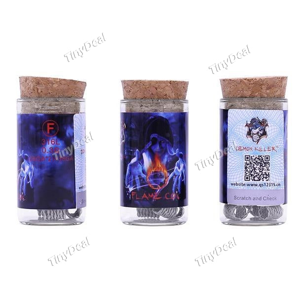 6 x Authentic Demon Killer Pre-built 0.3ohm Flame Coil Wire for RTA RDA RBA Coil Building