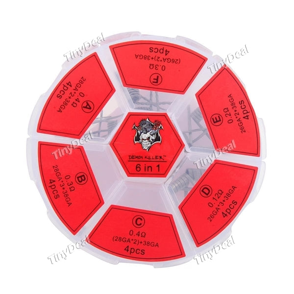 Authentic Demon Killer 6 in 1 Ni80 Flame Coil Prebuilt Coil Kit for Rebuildable Atomizers