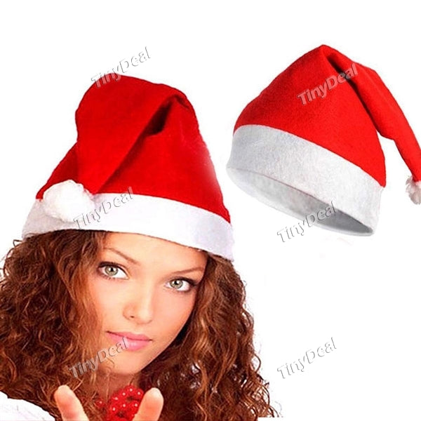 Santa Claus Red Cap Snowflake Christmas Caps Xmas Party Hats for Kids Children Adult