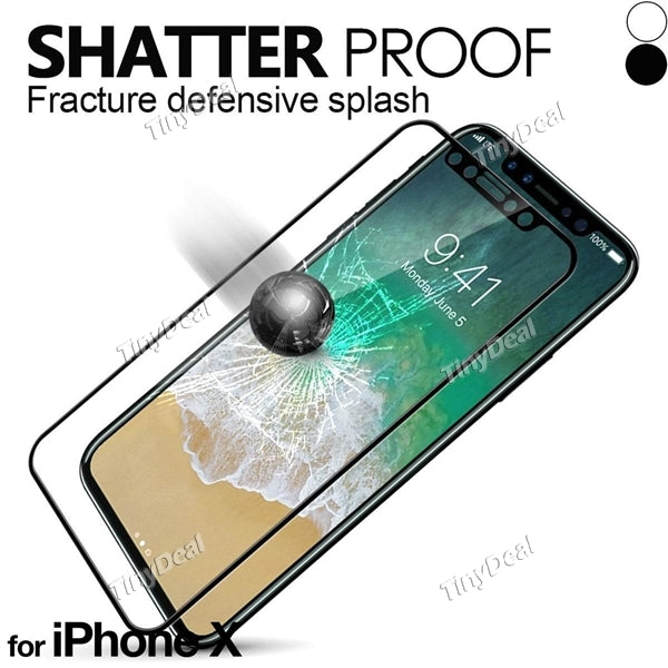All-Glass 3D 9H Tempered Glass Screen Protector Full Screen Front Protective Film for iPhone X