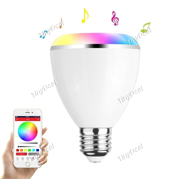 BL08A Bluetooth Smart Speaker LED Light Bulb 6W E27 2805LM RGB Colorful Music Bulb Wireless Stereo Speaker