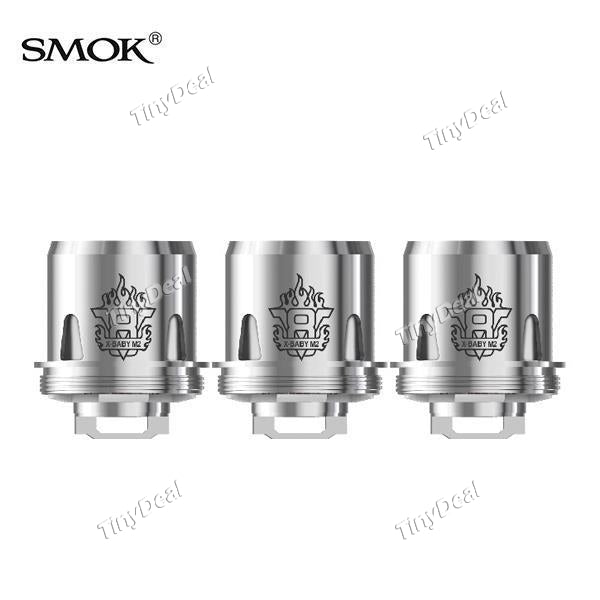 3 x Authentic Smoktech Replacement TFV8 V8 X-Baby M2 0.25Ω Dual Coil Head (3-Pack)