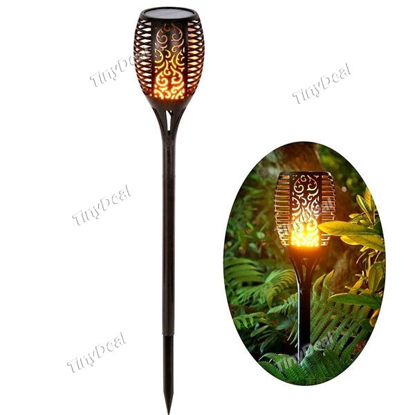 Solar Pathway Path Lights Outdoor LED Waterproof Landscape Lighting Led Solar Torch Lights for Pathway Yard Walkway Patio Garden