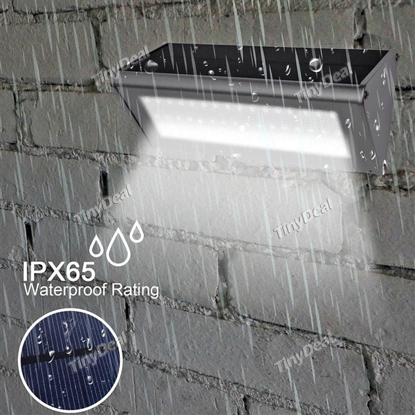800LM Triangle radar Solar Lights Outdoor Motion Sensor 48-LED Waterproof with Aluminum Alloy Housing Solar Wall Lights