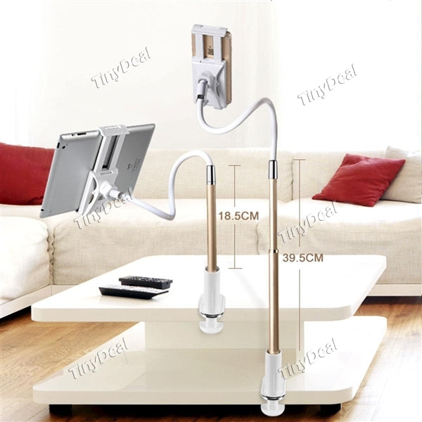 Adjustable 360 Rotating Long Arm Lazy Flexible Phone Tablet Holder Bracket Universal 4-10.6" Phones&Tablet