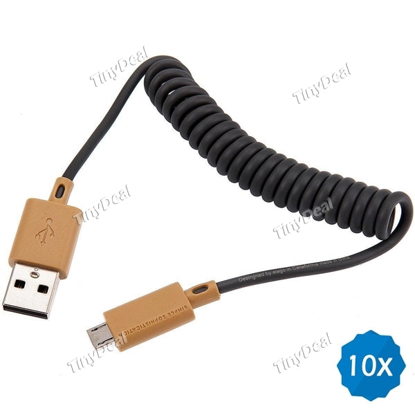 10pc Elago Micro USB to USB 2.0 M-M Spring Data Transfer Charge Cable