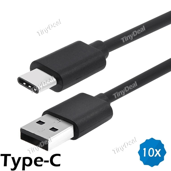 10pc 1M USB Type-C Cable Data Sync Charge Cable for OnePlus 2 MacBook Nokia N1 ZUK Z1 Smartphone