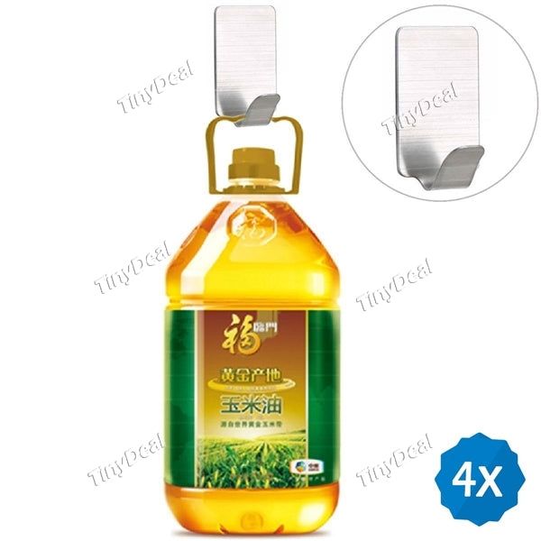 4pcs Stainless Steel Key Robe Towel Hooks Super Power Heavy Duty Wall Mount Coat Hook Rack