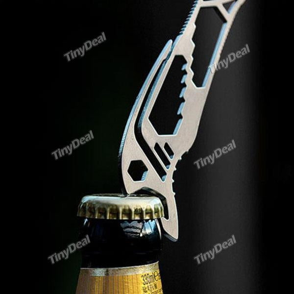 6pcs 14-in-1 EDC Tool Swordfish-Shaped Multi-functional Card Key Chain Portable Gadgets for Outdoor Indoor