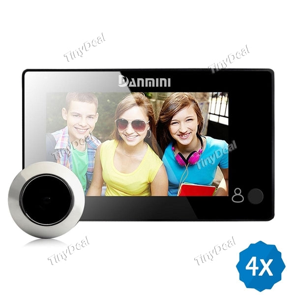 4pcs YB-43CH 4.3 Inch 2.0MP Viewer Digital TFT LCD 145 Degrees Peephole Viewer Camera Color Screen Door Eye Video Record