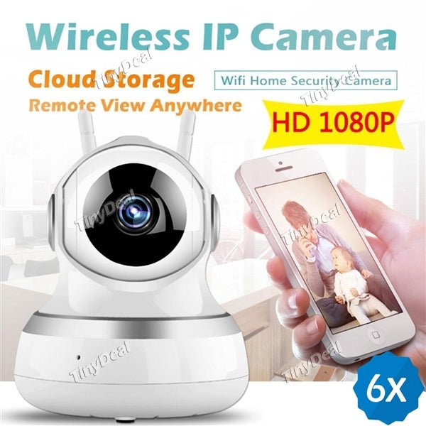 6pcs 720P HD Wireless WiFi IP SecurIty Camera With IR Night Vision 110° Wide Angle Two-way Audio