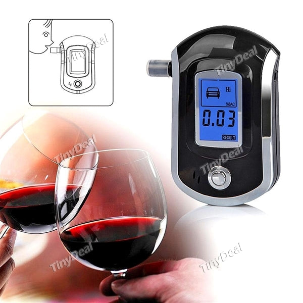 4pcs Alcohol Tester Professional Digital Breathalyzer Breath Analyzer with Large Digital LCD Display