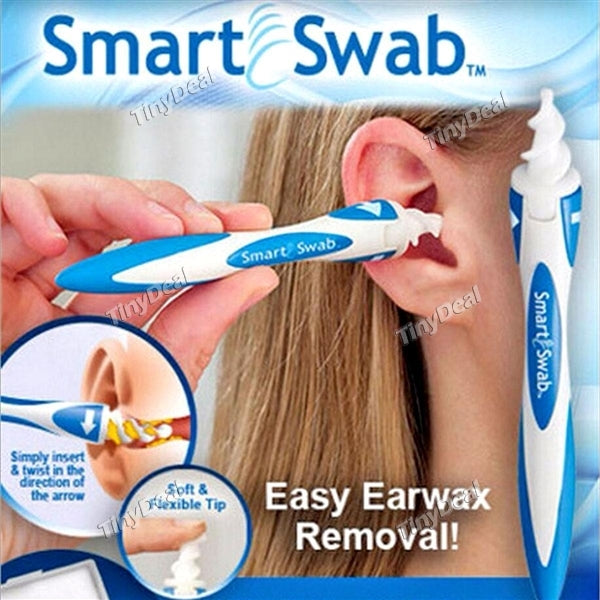 2pcs Multifunctional Removal Soft Spiral Disposable Ear Wax Cleaner System with 16 Replacement Heads