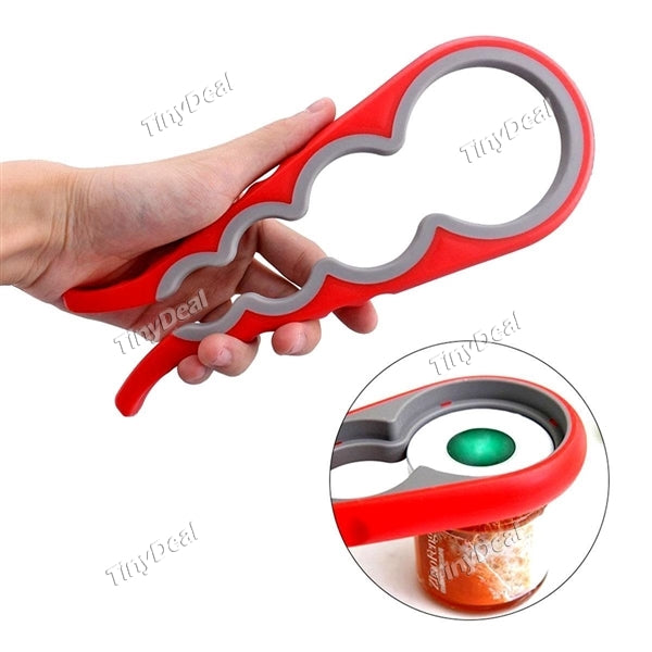 4pcs 4 in 1 Multi-Opener Bottle Opener Anti-Skid Cap Open Kitchen Gadgets Help Tired or Wet Hands Arthritic Weakness Open Bottle
