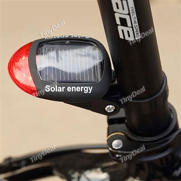 4pcs Bicycle Red 2 LED Super Bright Solar Power Energy Bike Rear Lamp Tail Light