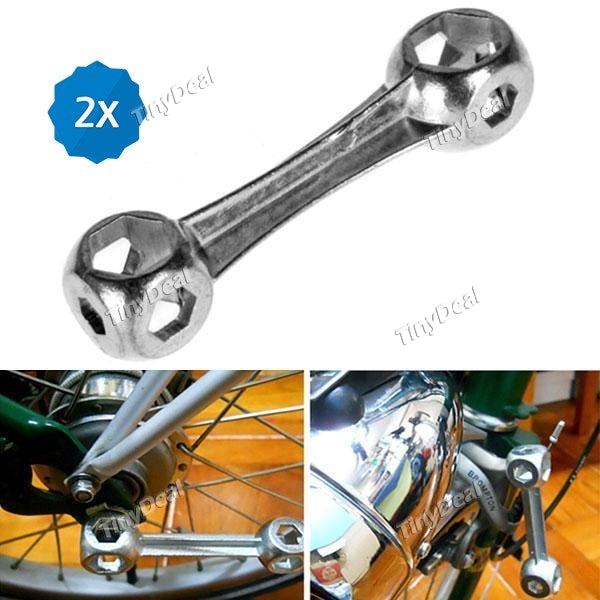 2pcs 10 In 1 6-15mm Hexagon Wrench Bone Bicycle Bike Multi Repair Spanner Tool