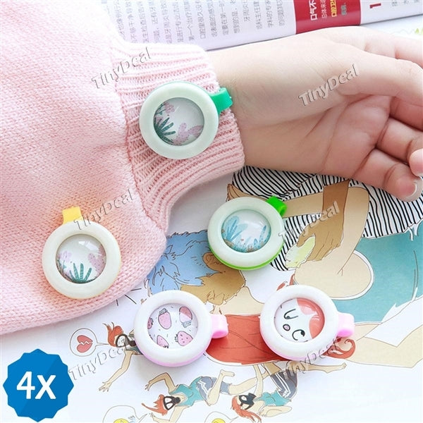 4pcs Baby Mosquito Repellent Clip Natural Plant Fragrance Create for Kids and Babies Repellent