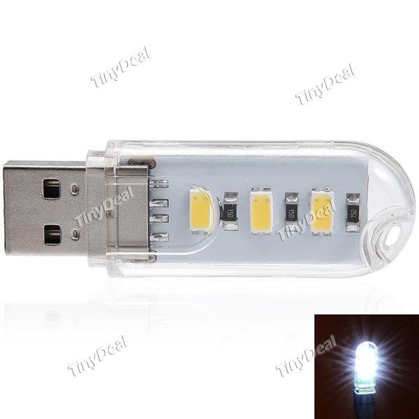 2pcs 5V USB 2W 2-LED SMD 5630 LED Natural White Corn Bulb