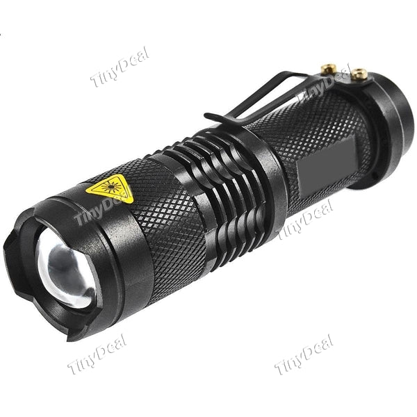 2pcs CREE Q5 3-Mode 1000LM 7W Zoom Waterproof LED Flashlight Flashlights & Torches