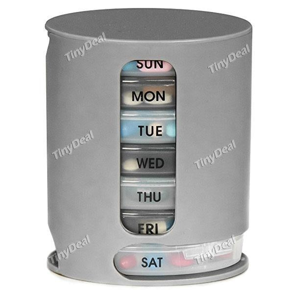 6pcs Small 7 Day Travel Pill Box Pill Medicine Boxes Weekly Medicine Organizer