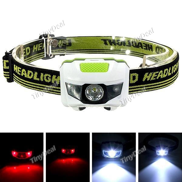 4pcs CREE R3 2-LED 4 Modes 600LM Super Bright Mini Headlight Headlamp LED Flashlight Torch w Headband