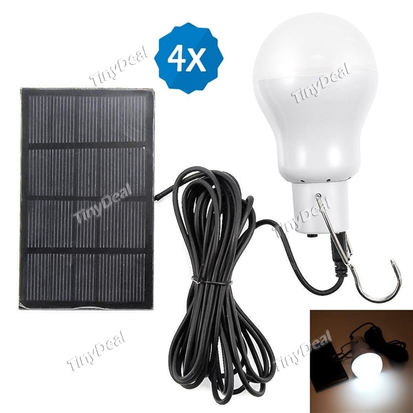 4pcs Portable Solar Power LED Bulb Lamp Outdoor Lighting Camp Tent Fishing Tent Light