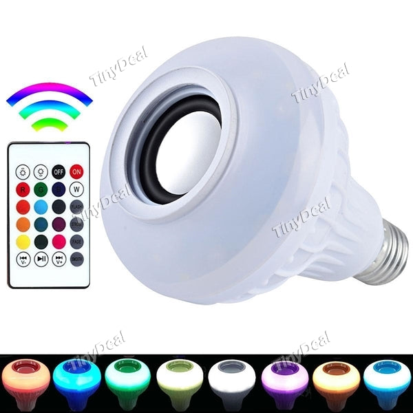 4pcs LED Wireless Bluetooth Speaker E27 RGB Colorful Stage Light Bulb Intelligent Lamp for Home Energy Saving LED Bulbs