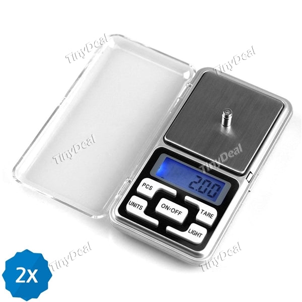 2pcs Digital Pocket Scale Accurate 500g/0.1g for Pearls Jewels Pills