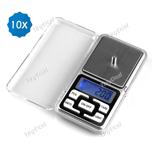 10pcs Digital Pocket Scale Accurate 500g/0.1g for Pearls Jewels Pills