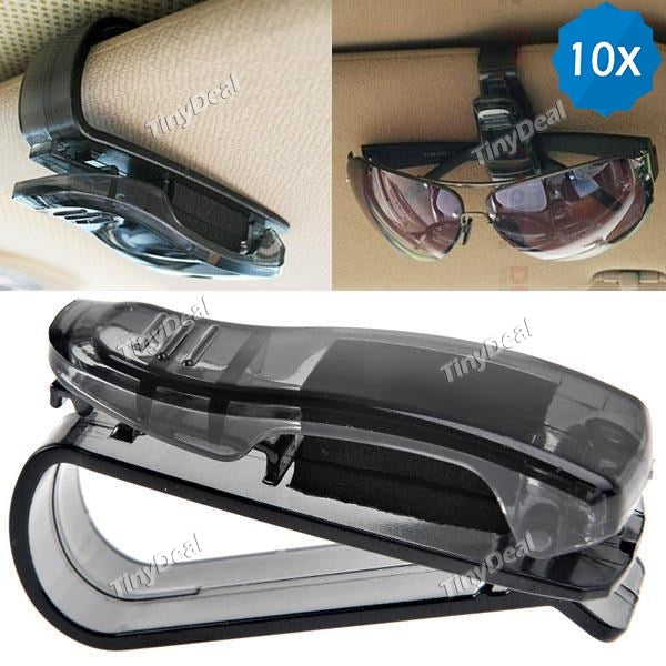 10pcs Car Sun Visor Glasses Sunglasses Ticket Clip Holder - Color Assorted