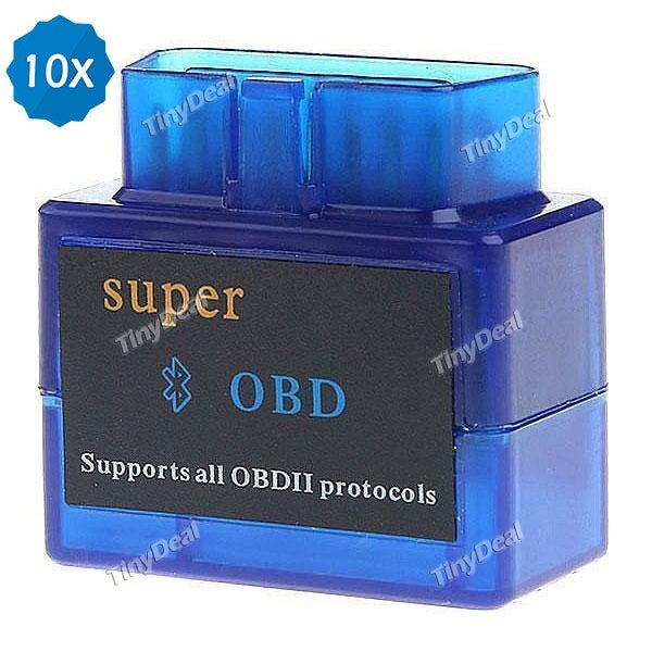 10pcs Super Mini ELM327 V1.5 Bluetooth OBD2 OBD-II Interface Diagnostic Scanner Tool for Car Auto Vehicle