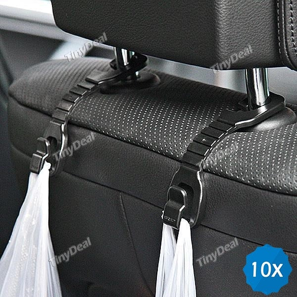 10 Pair of Plastic Truck Shopping Bag Holder Auto Car Seat Hook Hanger