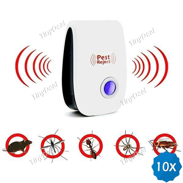 10pcs Pest Control Ultrasonic Repellent for Mosquitoes Roaches Mice Rats Safe for Children