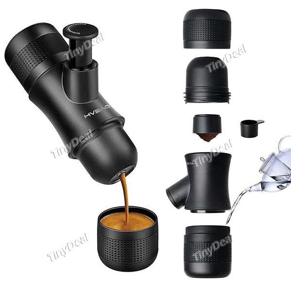 2pcs MOYEAH Manual Coffee Maker Hand Espresso Maker Mini Coffee Machine Coffee Pot Portable for Outdoor Travel Design