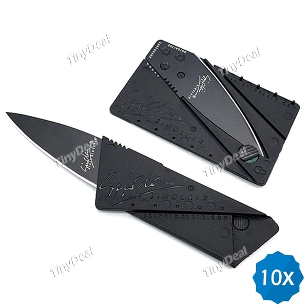 10pcs Multi-functional Ultralight Creative Folding Portable Credit Card Knives for Outdoor Tools