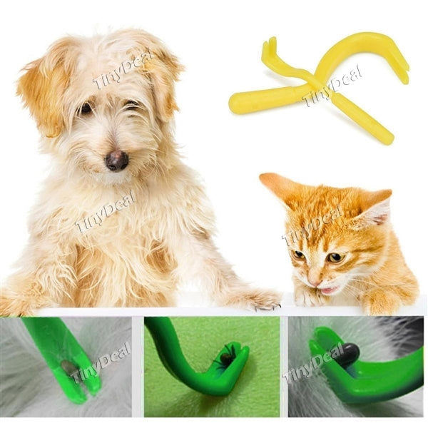 4-pack 2 Sizes Pets Dog Horse Cat Scratching Flea Tick Remover Tool Hook