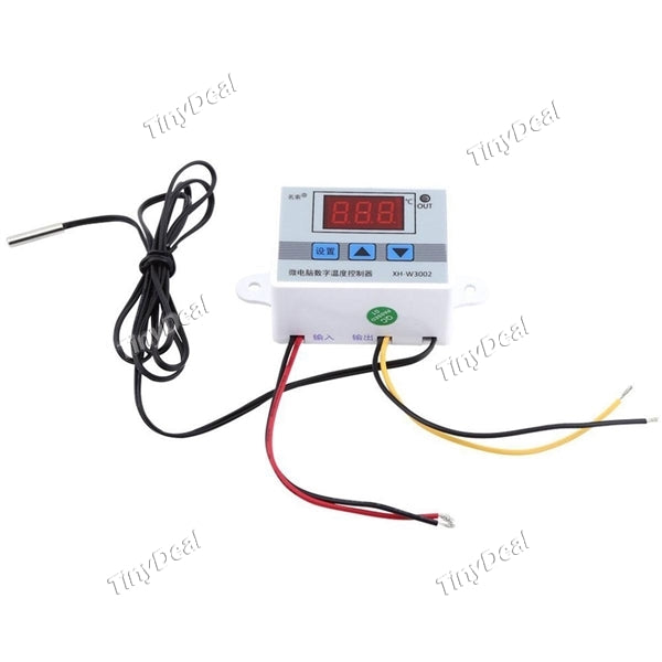 XH-W3002 DC 12V Digital Temperature Controller Thermostat with Waterproof Sensor 2 Stage Heating&Cooling Mode