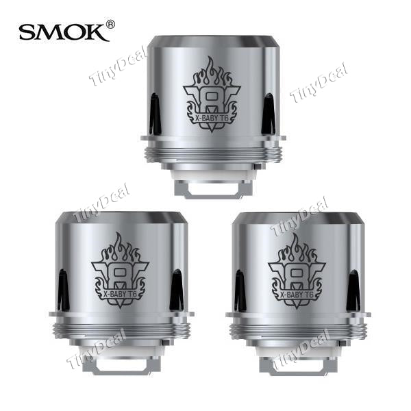 3 x Authentic Smoktech Replacement TFV8 V8 X-Baby T6 0.2Ω Dual Coil Head (3-Pack)