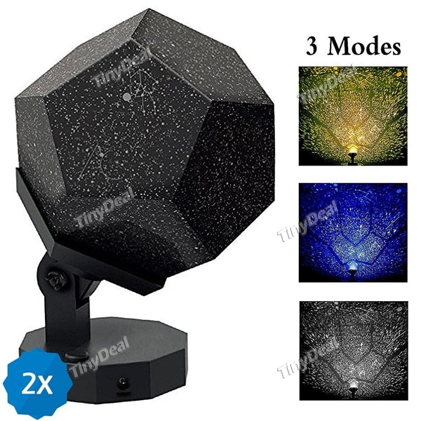2pcs ScienceGeek Star Lamp Projector Fantasy Sky Map Projector Astrostar Cosmos Romance Light Lamp