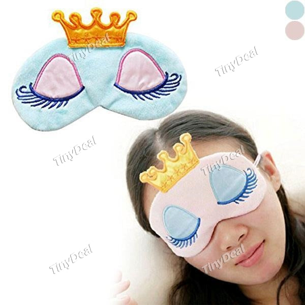Girl's Travel Princess Crown Sleeping Eye-Shade Blindfold Nap Cover Eye Mask