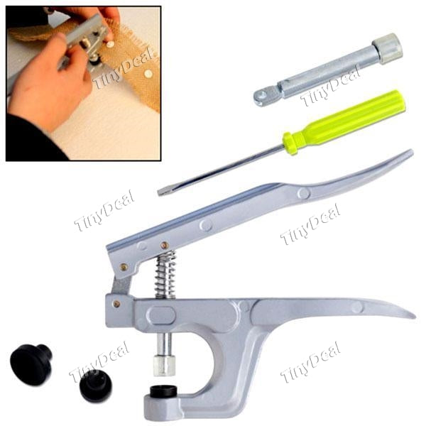 Plastic Snaps Hand-held Pliers Tool Installs for T3 T5 T8 No-Sew Button Press Attacher Punch for KAM Snaps