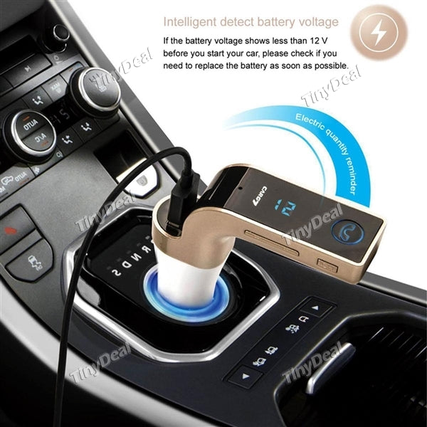 Bluetooth FM Transmitter Wireless In-Car FM Adapter Car Kit with USB Car Charging f iPhone Android Smartphone