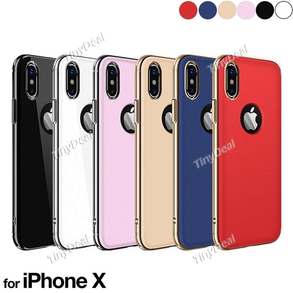 Frosted Painting Electroplanted Hard PC Shockproof Dropproof Back Case Protective Cover For iPhone X
