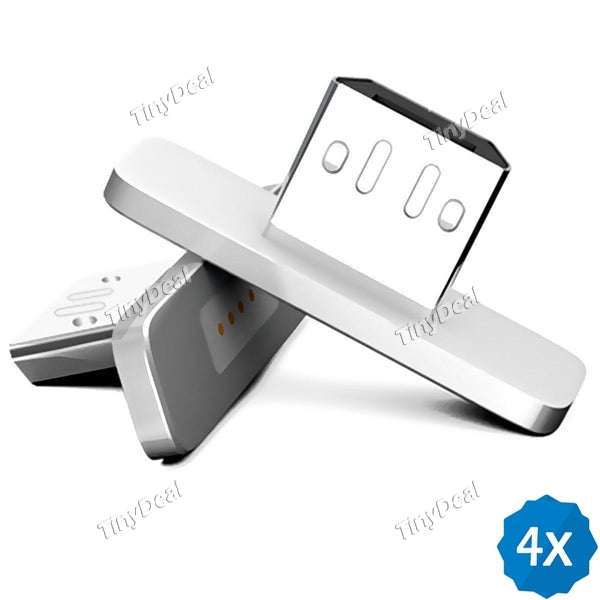 4 x Upgraded Micro USB Magnetic Adsorption Plug Spare Backup Connector for Android Smartphones (Cable not include)
