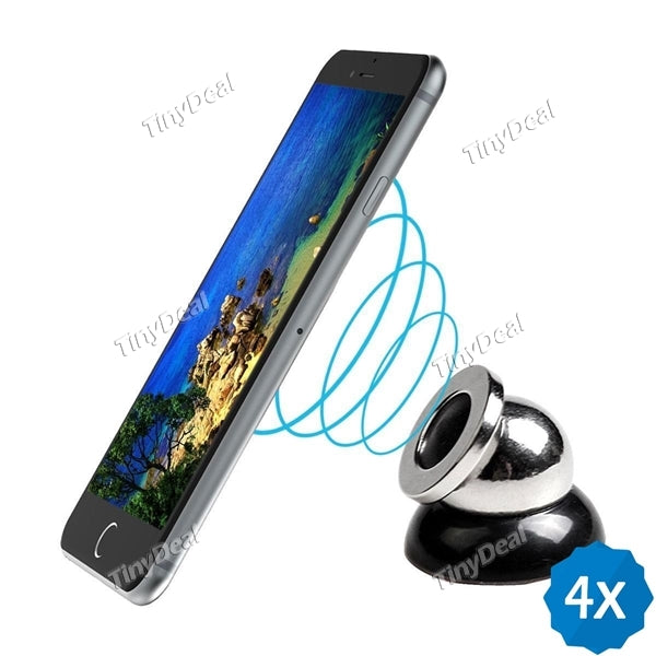 4pcs Universal Magnetic Cell Phone Dashboard Car Mount Holder Kit for iPhone 6s Samsung Galaxy S7