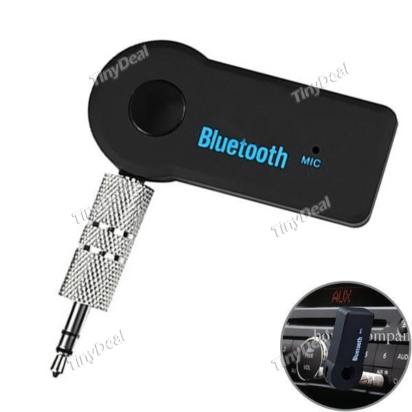 2pcs Car Audio Receiver Bluetooth4.1+EDR Wireless Audio Music Adapter with Hands-free Calls 3.5mm Stereo Output